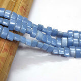 Luster AB Solid Opaque Glass Beads Sold Per Strand of 16", Hole size about 2mm and beads about 8x15mm Blue Aprrox Pieces of Beads 48