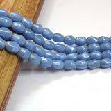 Luster AB Solid Opaque Glass Beads Sold Per Strand of 16", Hole size about 2mm and beads about 10x13mm Blue Aprrox Pieces of Beads 30
