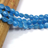 Luster AB Solid Opaque Glass Beads Sold Per Strand of 16", Hole size about 2mm and beads about 13x13mm Blue Aprrox Pieces of Beads 30