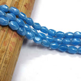 Luster AB Solid Opaque Glass Beads Sold Per Strand of 16", Hole size about 2mm and beads about 10x13mm Blue Aprrox Pieces of Beads 30