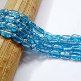 Barrel Twisted Turquoise Trans AB Glass Beads handmade beads