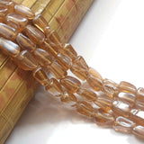 AB Glass Peach Transparent Color Handmade Glass Beads in Strand