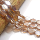 AB Glass Peach Transparent Color Handmade Glass Beads in Strand