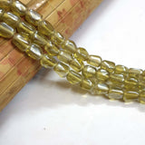 AB Glass Beads Teeth shape Barroque handmade beads, Sold Per String 16 inches long, Olive Green Color