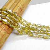 AB Glass Beads  Barroque handmade beads, Sold Per String 16 inches long, Olive Green Color