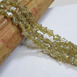 AB Glass Beads Star Shape handmade beads, Sold Per String 16 inches long, Olive Green Color