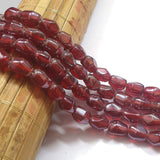 Red Color AB Glass Beads Twisted shape Barroque handmade beads