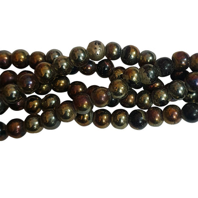 9mm Round AB Luster Glass Beads for jewelry Making Sold Per Strand of 16" Approx pcs 50