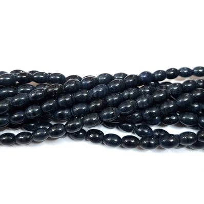 Handmade Glass beads sold by per Strands/Line Approx 56 Beads in size about 6x8 Milimeter