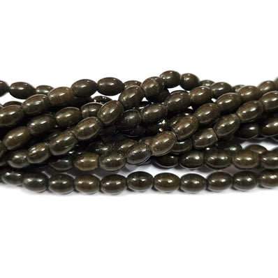 Handmade Glass beads sold by per Strands/Line Approx 56 Beads in size about 6x8 Milimeter