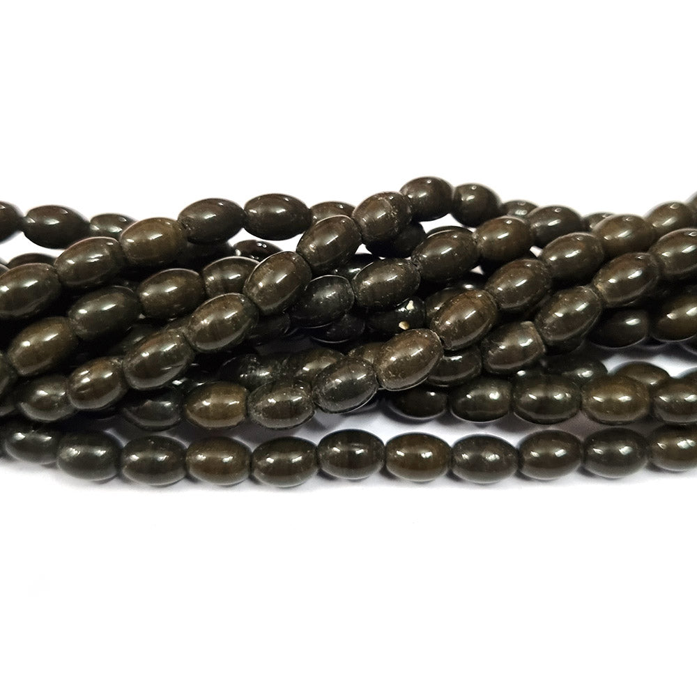 Handmade Glass beads sold by per Strands/Line Approx 56 Beads in size about 6x8 Milimeter