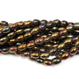 Handmade Glass beads sold by per Strands/Line Approx 55 Beads in size about 6x7 Milimeter