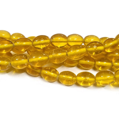 Handmade Glass beads sold by per Strands/Line Approx 32 Beads in size about 10x13 Milimeter