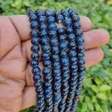 Black Handmade Glass Beads Sold Per String/Line of 16 Inches Size About 7 Milimeters Sold Per Line of 16 Inches, Approx 68 Beads