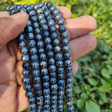Black AB Handmade Glass Beads Sold Per String/Line of 16 Inches Size About 6 Milimeters Sold Per Line of 16 Inches, Approx 84 Beads