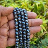 Black AB Handmade Glass Beads Sold Per String/Line of 16 Inches Size About 7 Milimeters Sold Per Line of 16 Inches, Approx 60~65 Beads