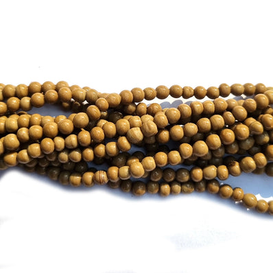 5/Line Pkg. (each 16 inches long) 4mm handmade glass beads for jewelry making