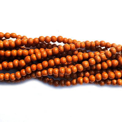 5/Line Pkg. (each 16 inches long) 4mm handmade glass beads for jewelry making