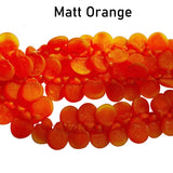 Per Line Orange 9x12mm Matt Finish handmade glass beads for jewelry making