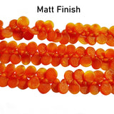 Per Line Orange 9x12mm Matt Finish handmade glass beads for jewelry making