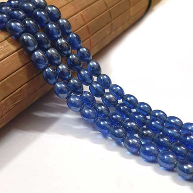 8x9mm Approx Size Handmade glass beads Sold Per line  of 16 inches (strand) 18 Beads approx in a line