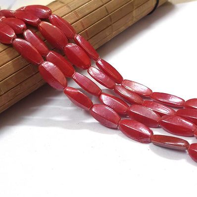 12x23mm Approx Size Handmade glass beads Sold Per line  of 16 inches (strand) 18 Beads approx in a line