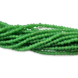 10 Line/Strands each line has 16 inches, 4mm size glass beads, No of pcs in 10 Line, approx 1300~1400 Beads