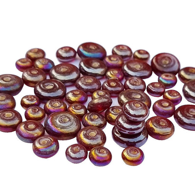 50 Pcs disc glass beads handmade spacer