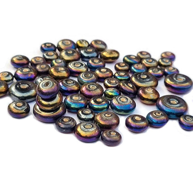 50 Pcs disc glass beads handmade spacer