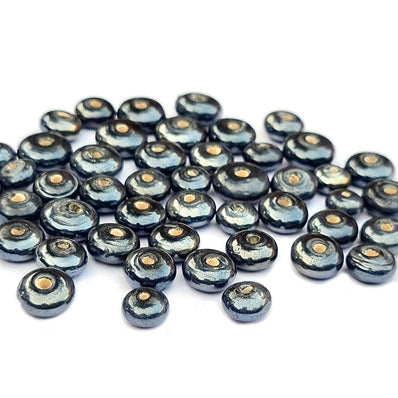 50 Pcs disc glass beads handmade spacer