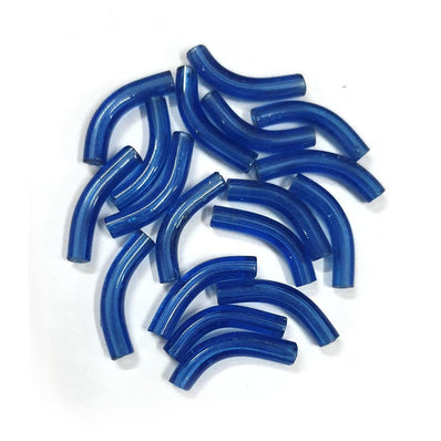 40 Pcs Pack About 5x25mm Handmade Glass Arch Pipe Beads for jewelry making