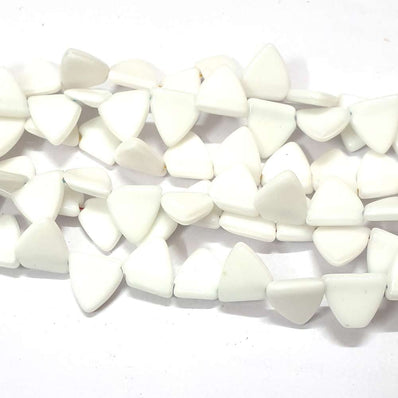 White Matte 14mm Round Large Hole Plastic Beads (36pcs)