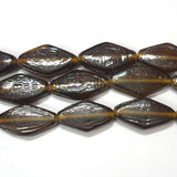 Brown Handmade Glass beads Sold Per Strand of 16 Inches Beads Size about 17x31 MM 13 Pcs beads in a Strand/Line16"  Beads Hole Size about 2mm~2.4mm