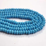 Beads Size about 10x6mm, Turquise Color Normal Glass beads in a Strand/Line16", 74 Pcs beads in a Strand Beads Hole Size about 2mm~2.4mm