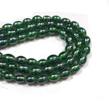 Green AB Oval Glass Beads Sold Per Strand of 16"