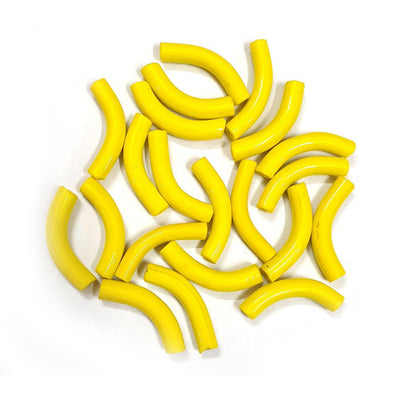 40 Pcs Pack About 5x25mm Handmade Glass Arch Pipe Beads for jewelry making