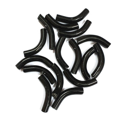 40 Pcs Pack About 5x25mm Handmade Glass Arch Pipe Beads for jewelry making