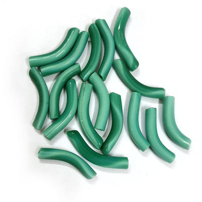 40 Pcs Pack About 5x25mm Handmade Glass Arch Pipe Beads for jewelry making