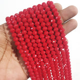 2 Lines Pack Crystal 8mm Size, Rondelle (abacus) shape, Crystal glass beads, Priced Per 2 Strand,