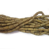5 Strands Line 4X9mm Dark Beige Nepali trade handmade glass beads