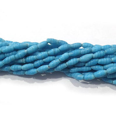 2 Strands Irregular size oval Turquosie Nepali Trade Beads