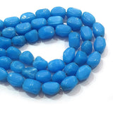 Per Strand Line Turquosie Tumble Nepali Trade Glass Beads