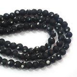Per Strand Black Matt Spotted Handmade Beads 9mm
