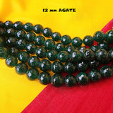 12 MM APPROX SIZE , HIGH QUALITY AGATE BEADS SOLD BY PER LINE, ABOUT 31~32 BEADS