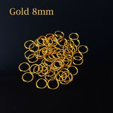 500 Pcs Package, 8mm, Open Jump Ring Sold Per Pack, Gold Plated