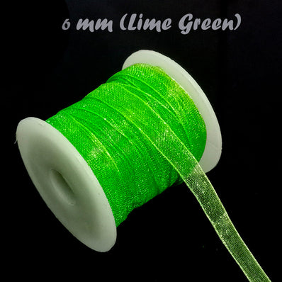 Organza Ribbon Sold by 5 meter spool in size 6 mm