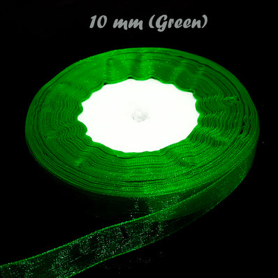 ORGANZA RIBBON SOLD BY 5 METER SPOOL IN SIZE 10 MM