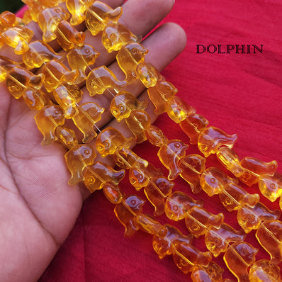 DOLPHIN SHAPED SUPER FINE FINISH HIGH QUALITY CZECHOSLOVAKIAN (CZECH REP.) CRYSTAL BEADS