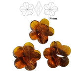 10/Pcs Lot, Fine Quality of Crystal Glass Flower Beads in size about 14mm