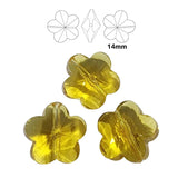 10/Pcs Lot, Fine Quality of Crystal Glass Flower Beads in size about 14mm